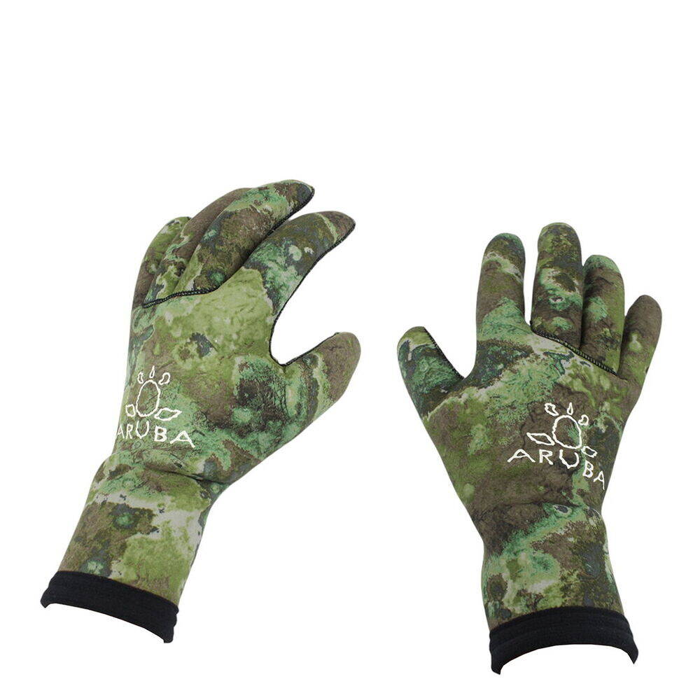 Aruba Neopren 3mm Dalış Eldiveni Camo Green S - 2