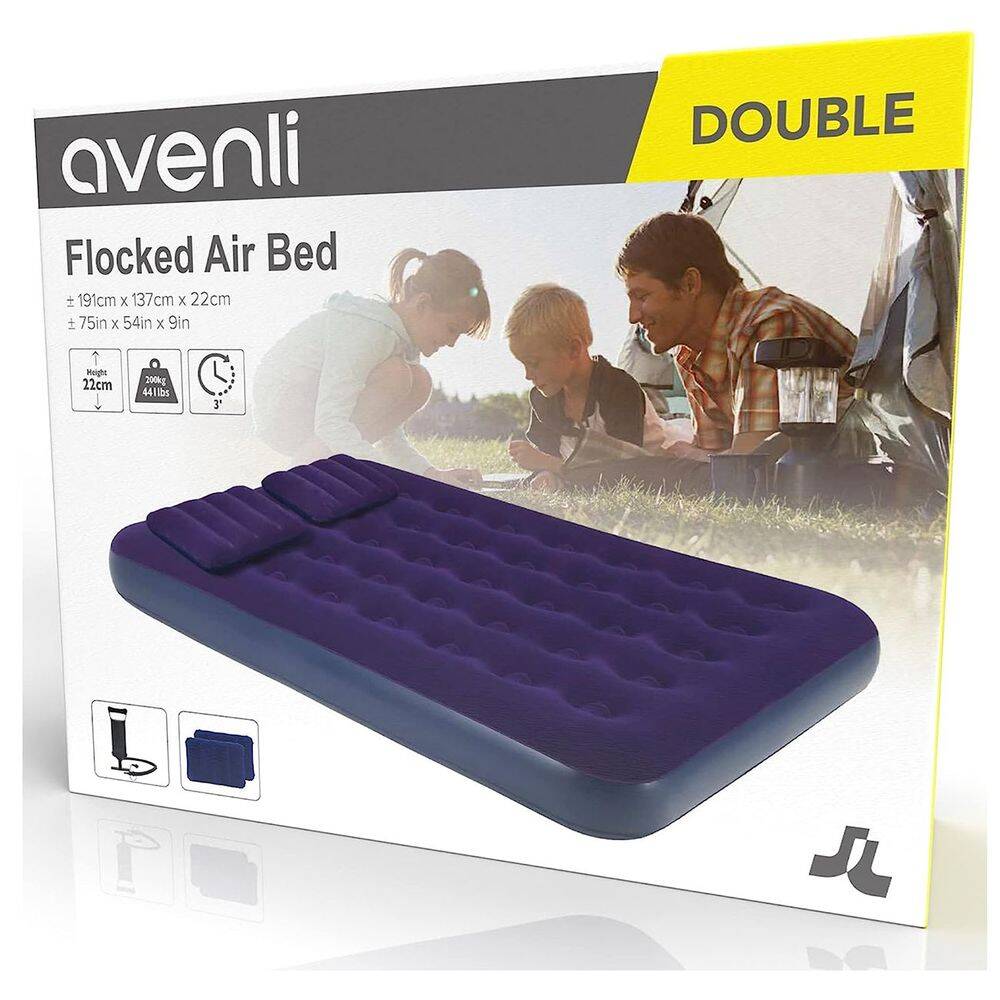 Avenli Floked Air Bed Çift Kişilik 191cm*137cm*22m - 1