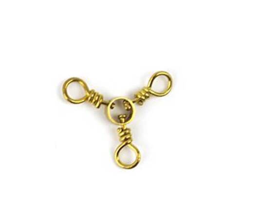 Brass 3-Way Swivels No6 3 Lü Fırdöndü 12 Li Pkt