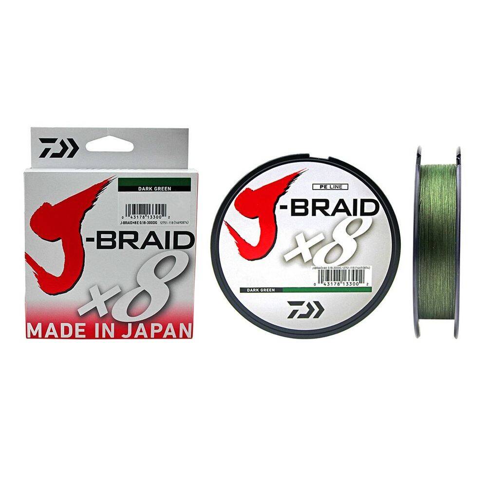 Daiwa JBraid 8B Koyu Yeşil 300m 0,18 MM İp Misina - 1
