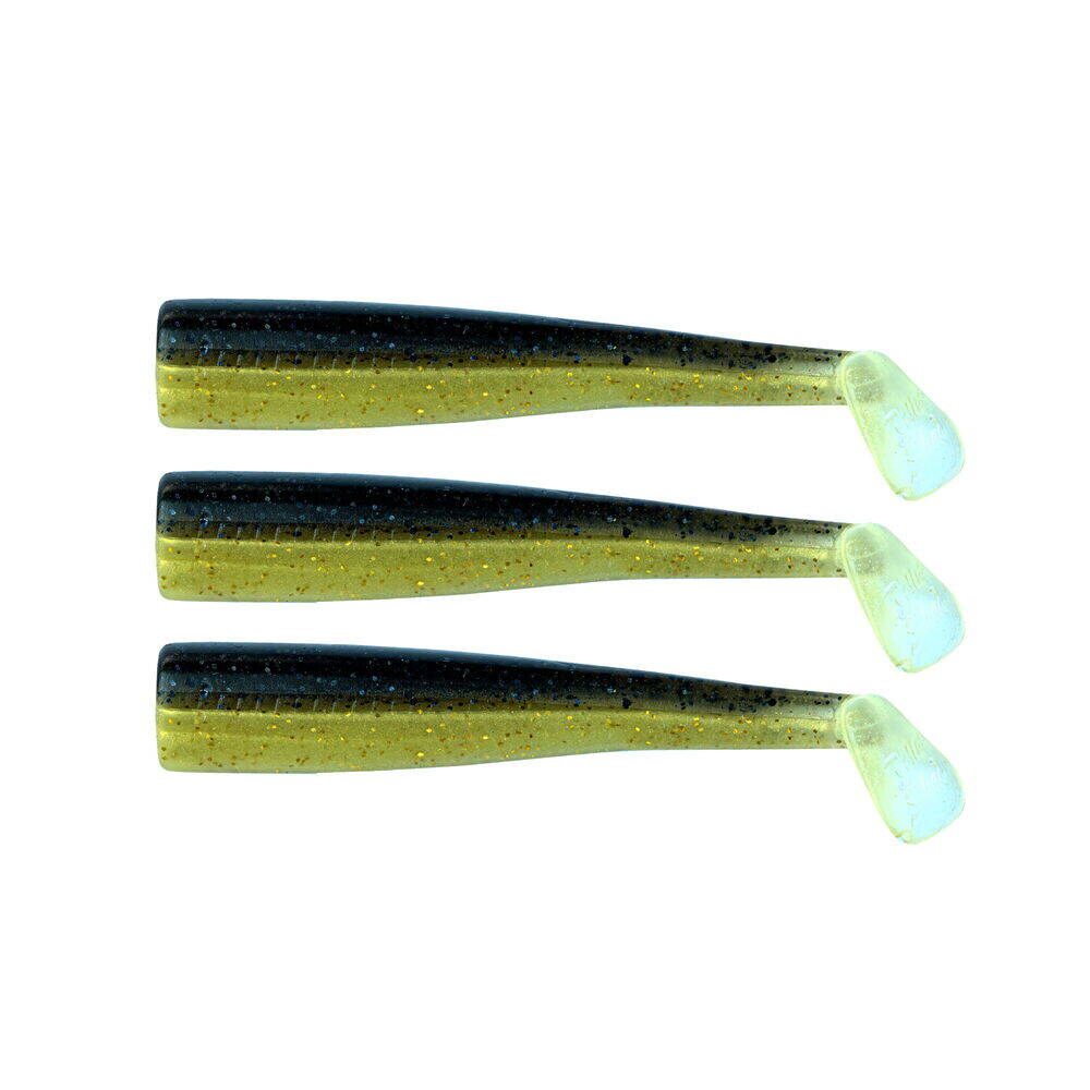 GT-Bio 3x Bodies Roller Shad 125- Black Gold - 1
