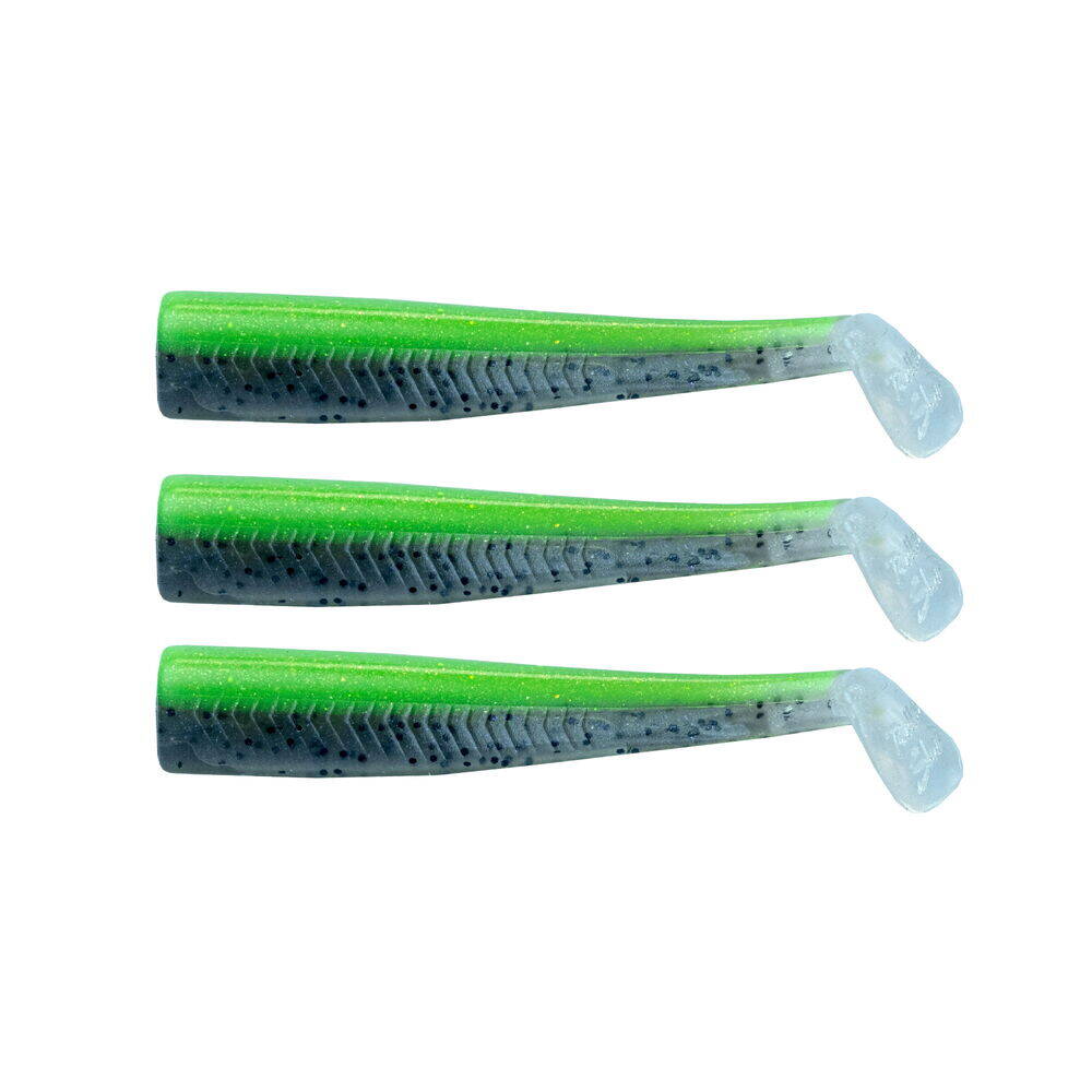 GT-Bio 3x Bodies Roller Shad 125- Lime Black Glass UV - 1