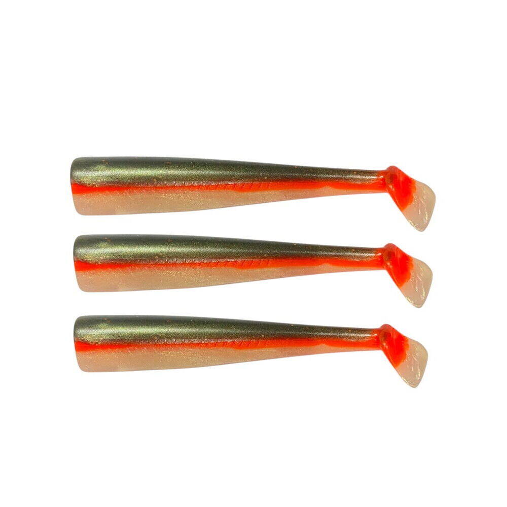 GT-Bio 3x Bodies Roller Shad 165- Kaki Candy Glow - 1