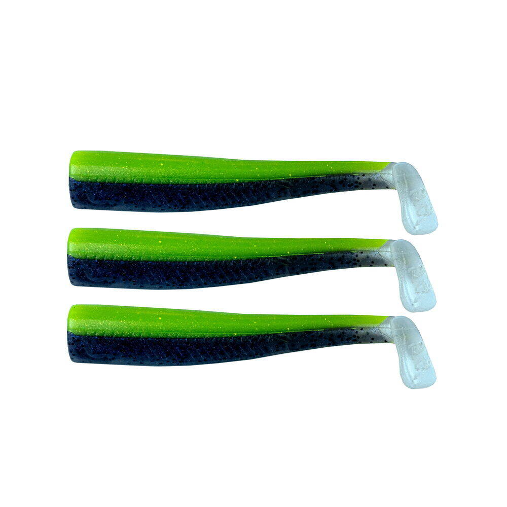 GT-Bio 3x Bodies Roller Shad 85-Lime Black Glass UV - 1