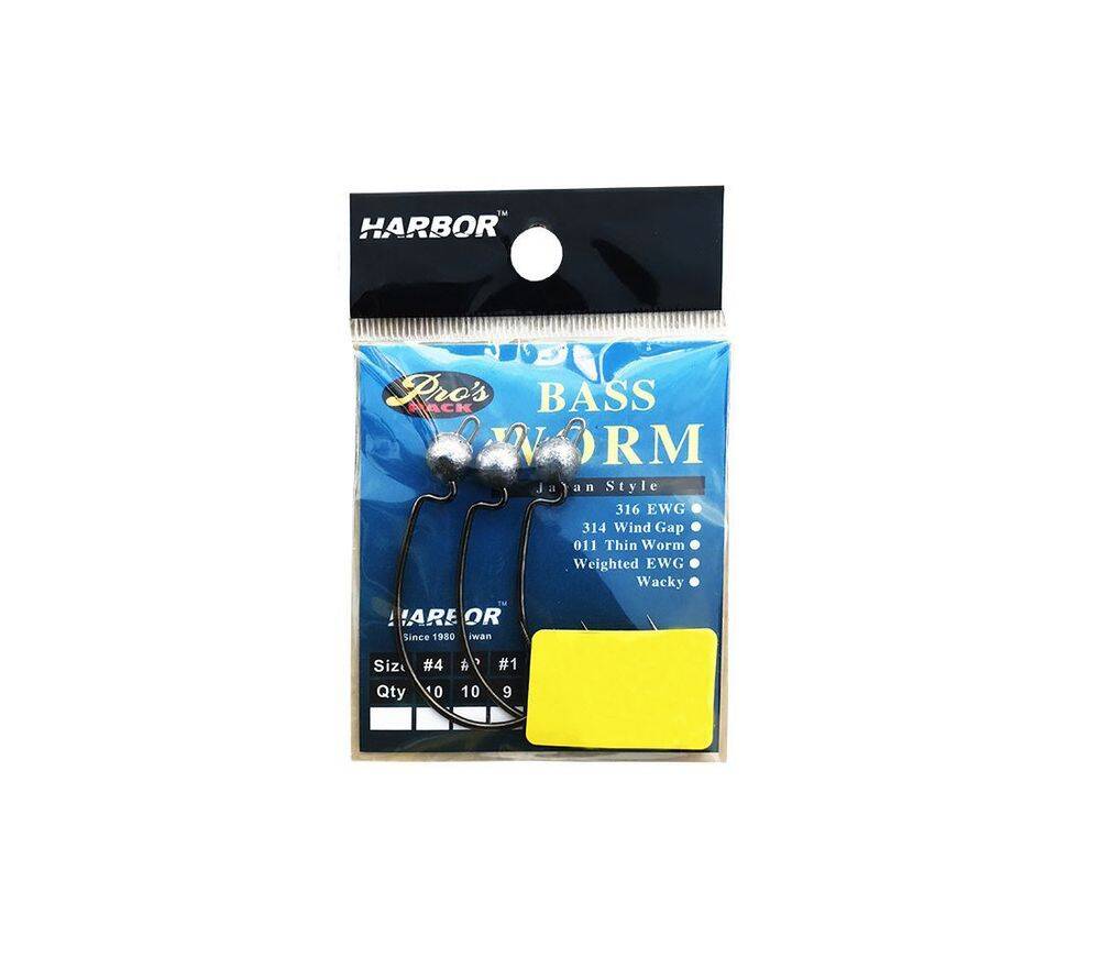 Harbor Sh53 Bass Worm No10 4 Pcs Jig Head - 1