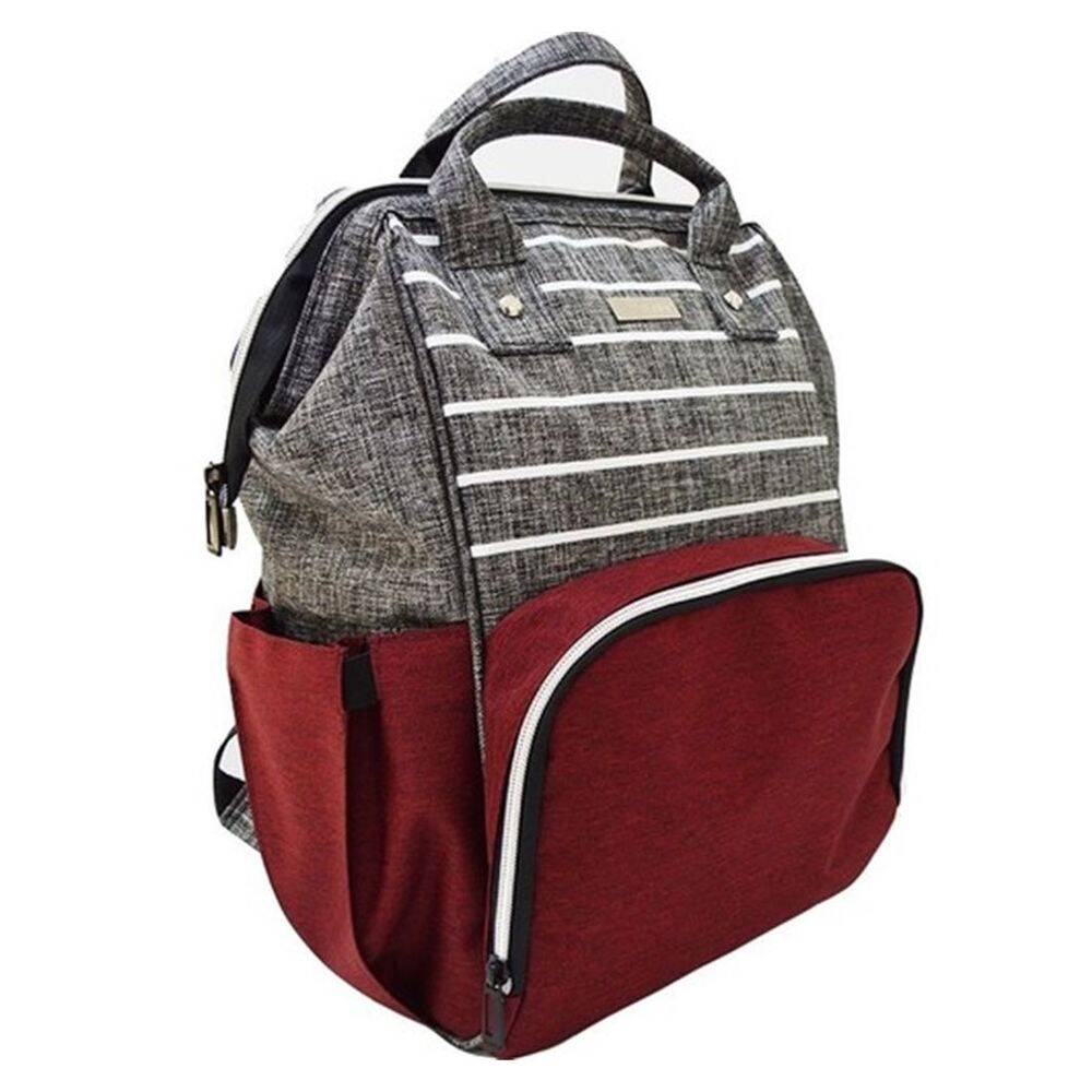 Lullaby Lby-302 Gri+Bordo Sırt Çantası - 1
