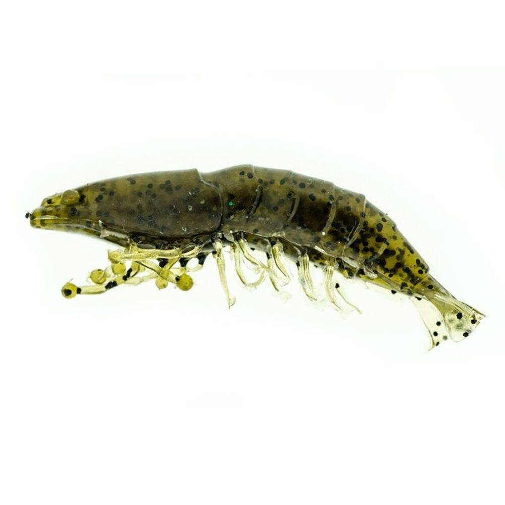 Molix Shrimp 2.5+Jig Head 4gr Green Pumpkin - 1