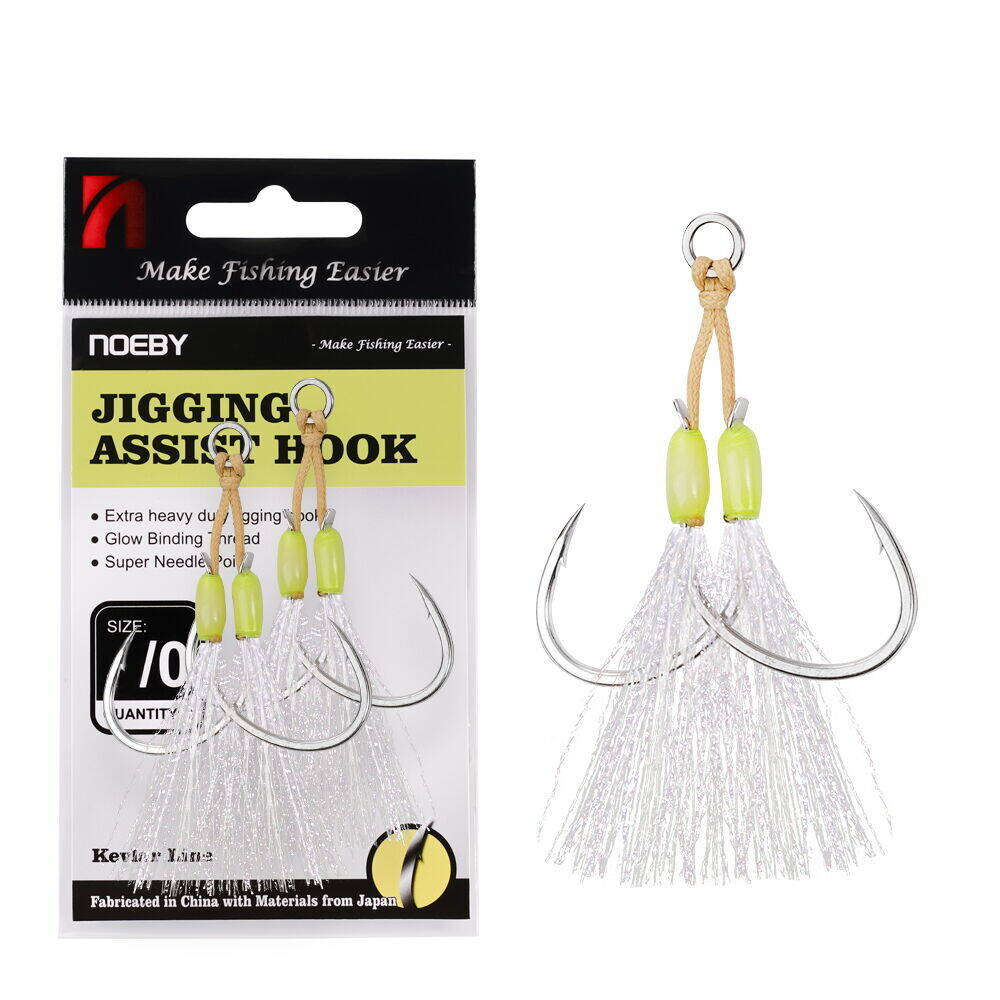 Noeby Jigging Hook-C 50 Assist Glow 2 Pcs - 1