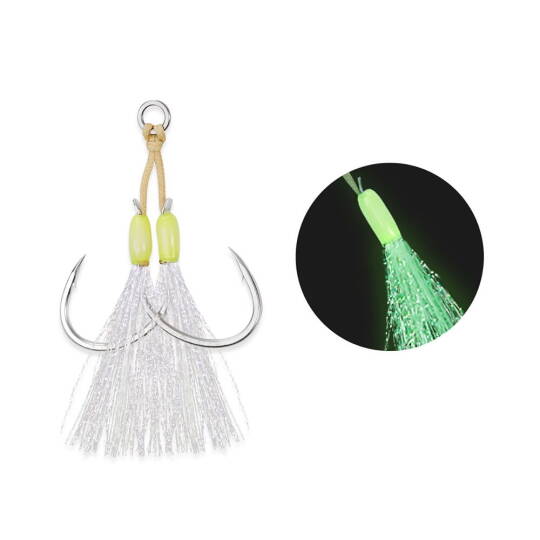 Noeby Jigging Hook-C 50 Assist Glow 2 Pcs - 2