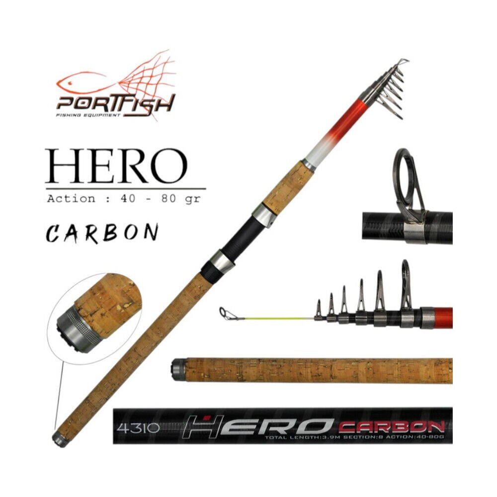 Portfish Hero Carbon 330 cm 40-80 gr Kamış - 1