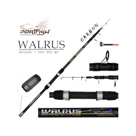 Portfish Walrus Teleskopik Bot Kamış 165cm 200-300