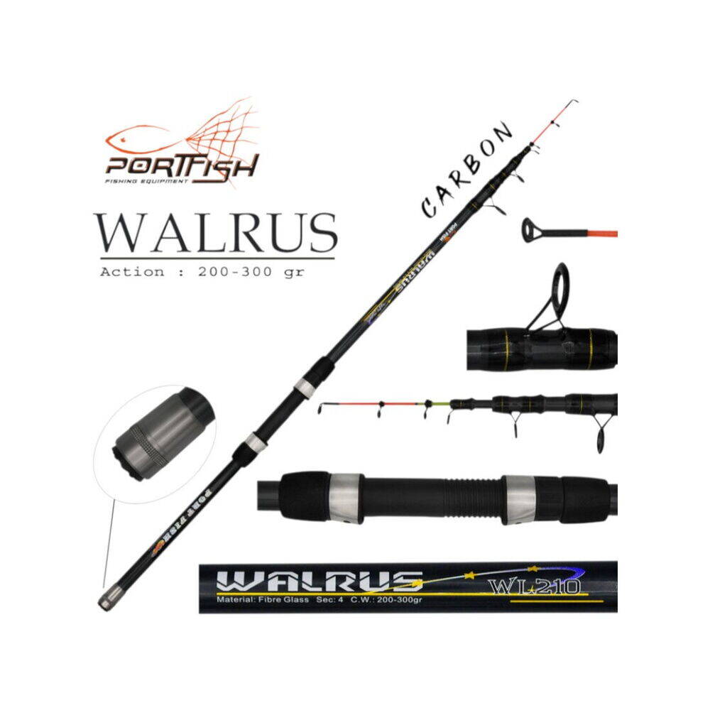 Portfish Walrus Teleskopik Bot Kamış 165cm 200-300 - 1