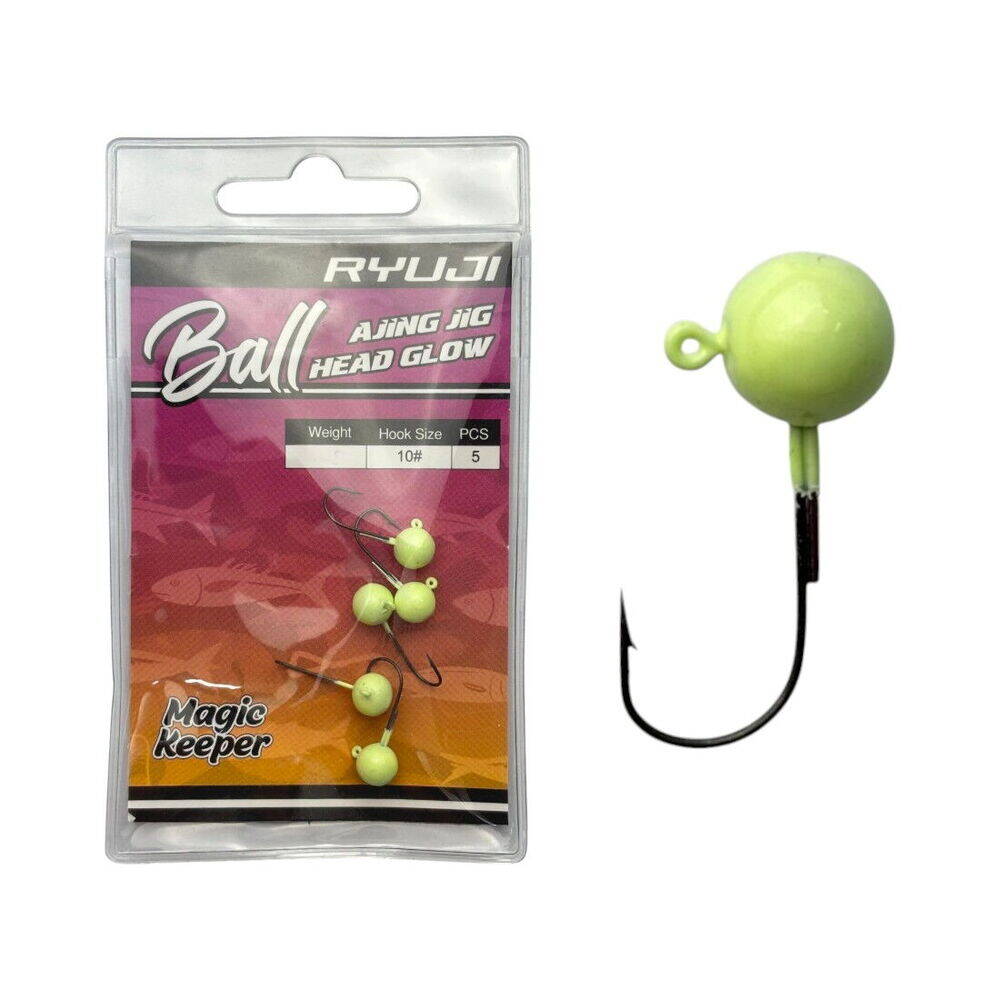 Ryuji Ball Ajing Jig Head Glow 0,8gr No10 5 Pcs - 1