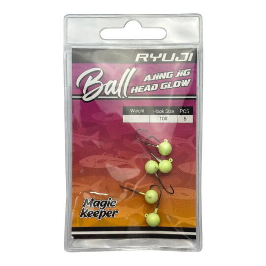 Ryuji Ball Ajing Jig Head Glow 0,8gr No10 5 Pcs - 3
