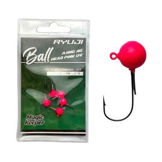 Ryuji Ball Ajing Pink Uv Jighead 1.3 Gr 10 Pcs5