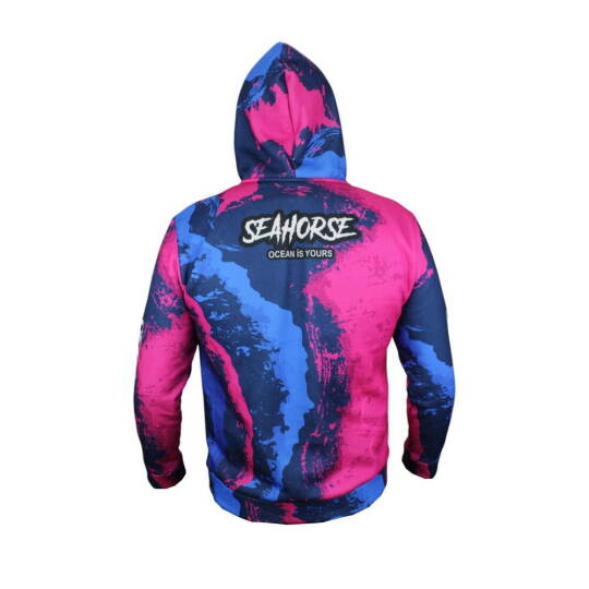 Sea Horse Angler Hoodie Blue Pink Label S - 2