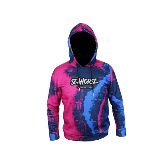 Sea Horse Angler Hoodie Blue Pink Label XL - 1