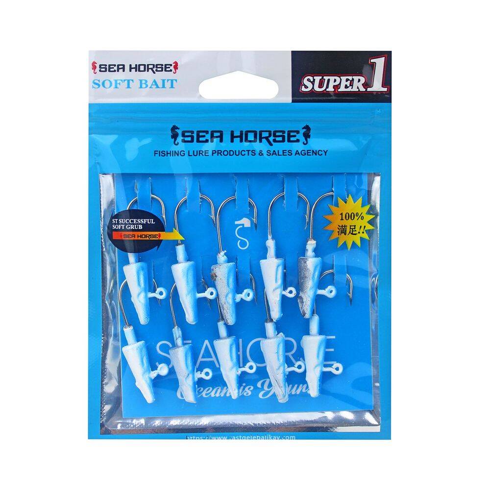 Sea Horse Balık Kafa Jig Head 7gr 10 Lu Pkt Mavi - 2
