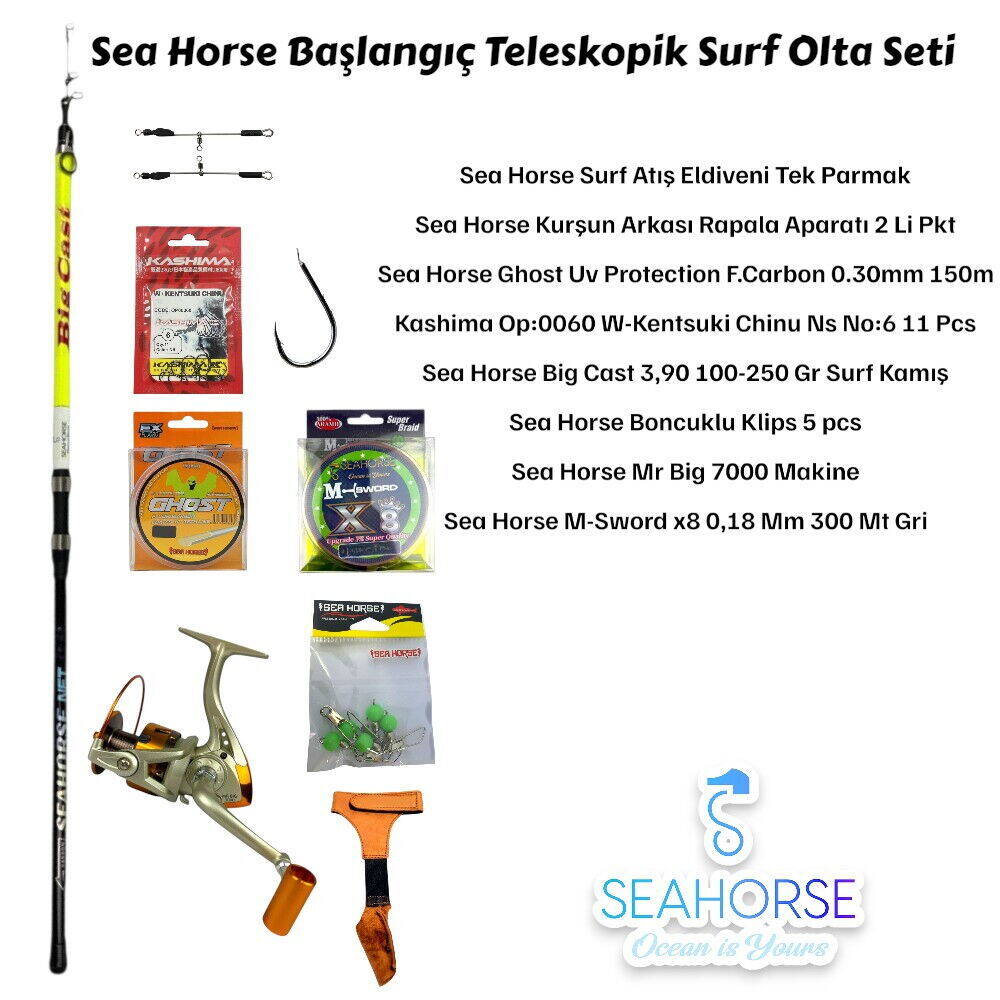 Sea Horse Başlangıç Teleskopik Surf Olta Seti - 1