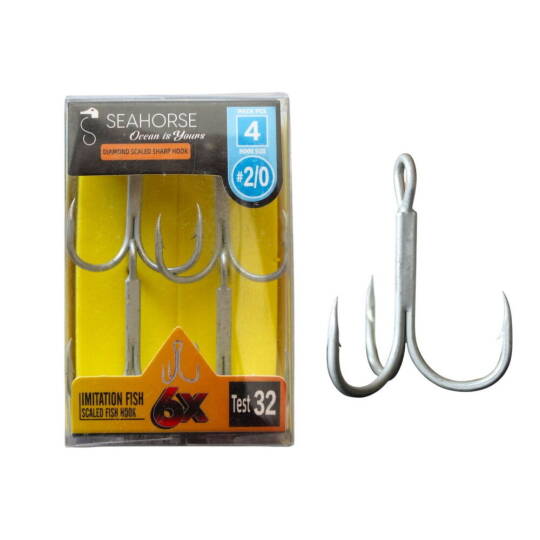 Sea Horse Diamond Scaled Sharp Hook Oty4 No20