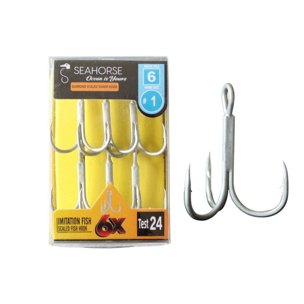 Sea Horse Diamond Scaled Sharp Hook Oty6 No1 - 1