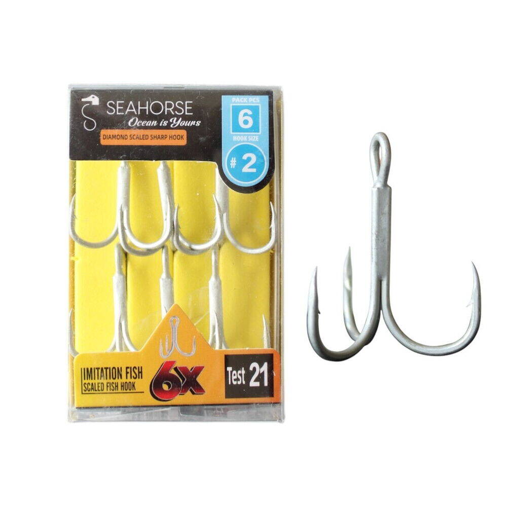 Sea Horse Diamond Scaled Sharp Hook Oty6 No2 - 1