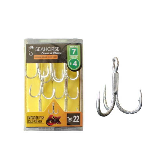 Sea Horse Diamond Scaled Sharp Hook Oty7 No4