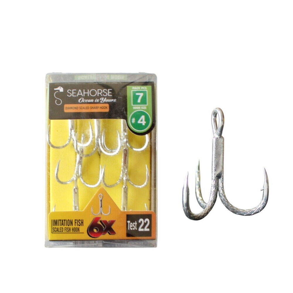Sea Horse Diamond Scaled Sharp Hook Oty7 No4 - 1