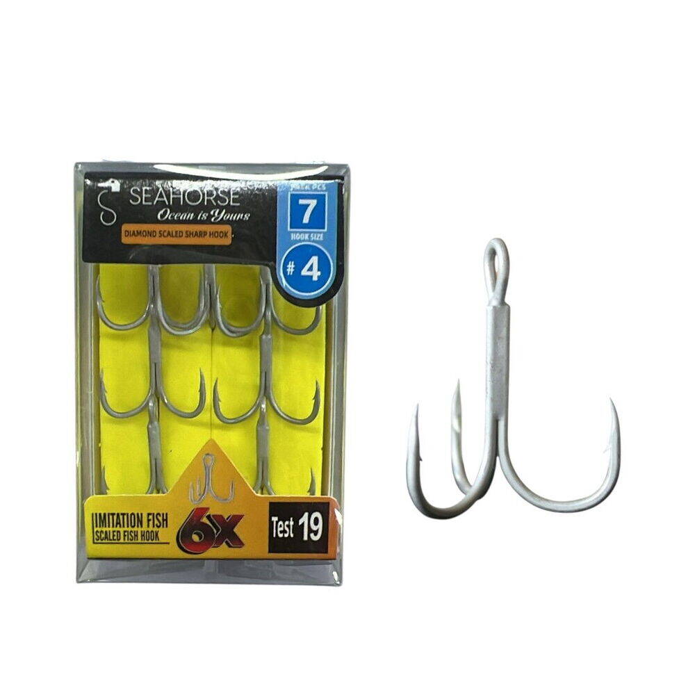Sea Horse Diamond Scaled Sharp Hook Oty7 No4 - 1