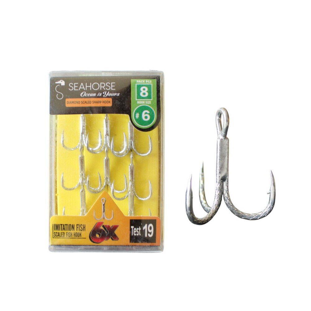Sea Horse Diamond Scaled Sharp Hook Oty8 No6 - 1