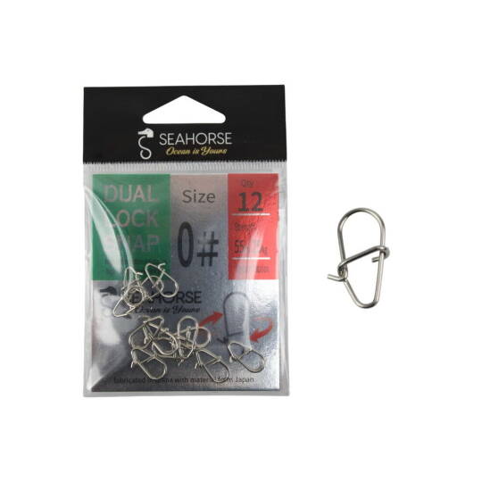 Sea Horse Dual Lock Snap Nickel 0 Qty12