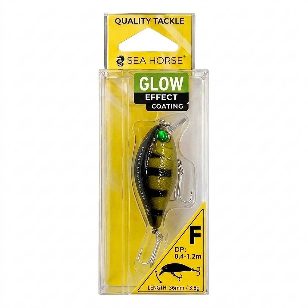 Sea Horse Fans Crank 36 Mm 3,8 Gr Yellow Perch# - 2
