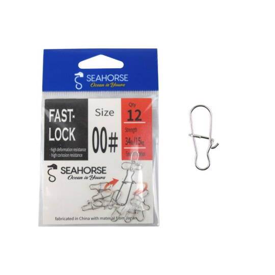 Sea Horse Fast Lock Snap Nickel 00 Qty12