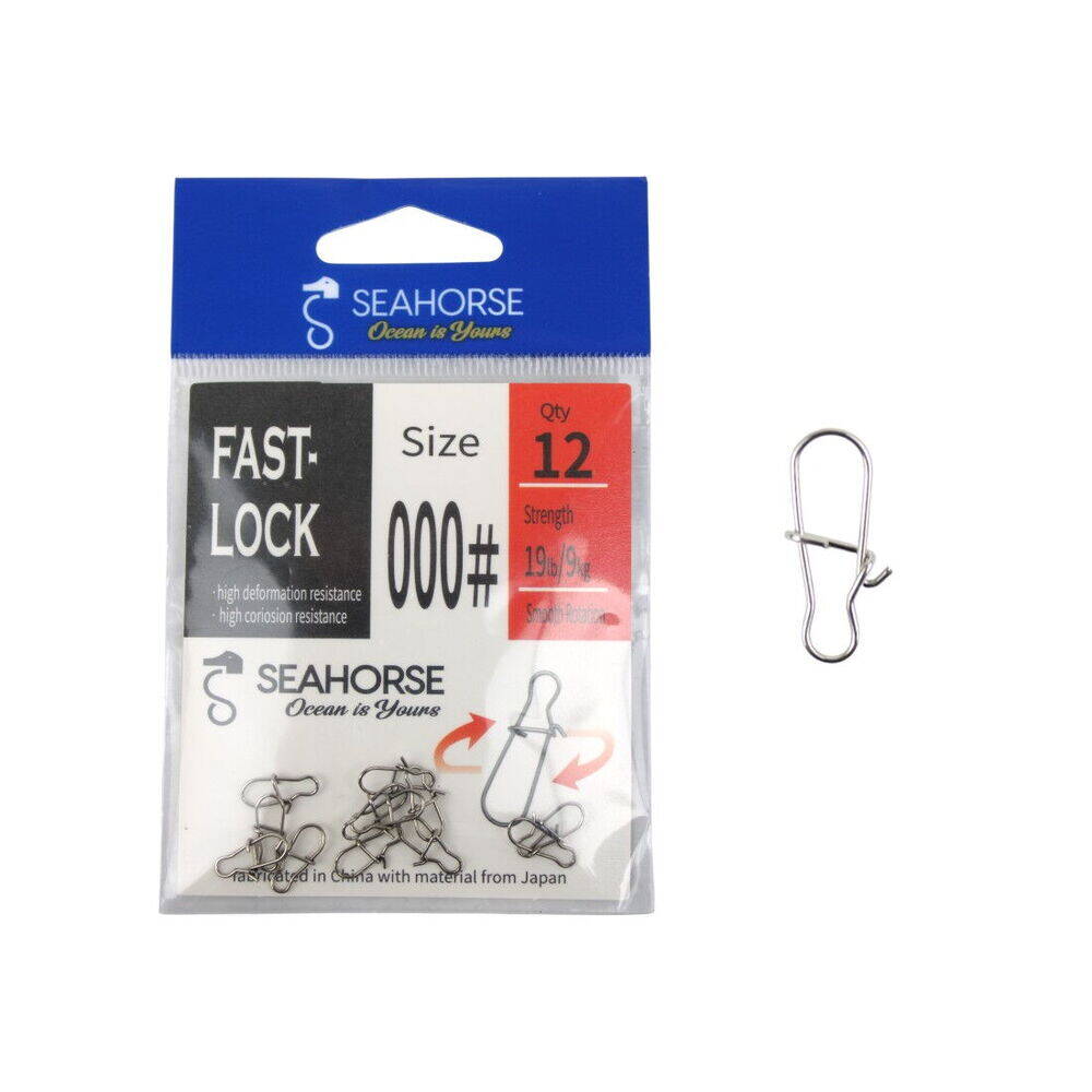 Sea Horse Fast Lock Snap Nickel 000 Qty12 - 1
