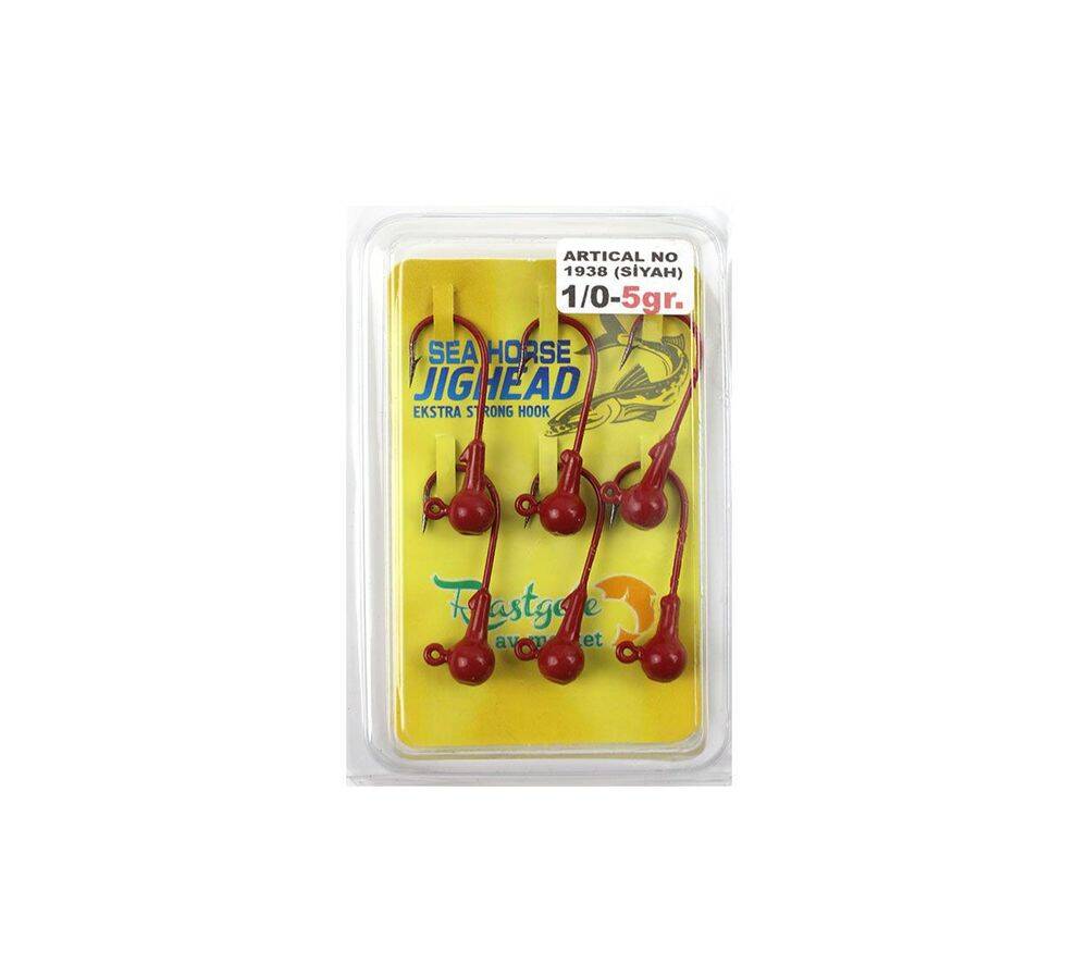 Sea Horse Jighead 10 5 Gr 1938 Bln Kırmızı 6 Pcs - 1