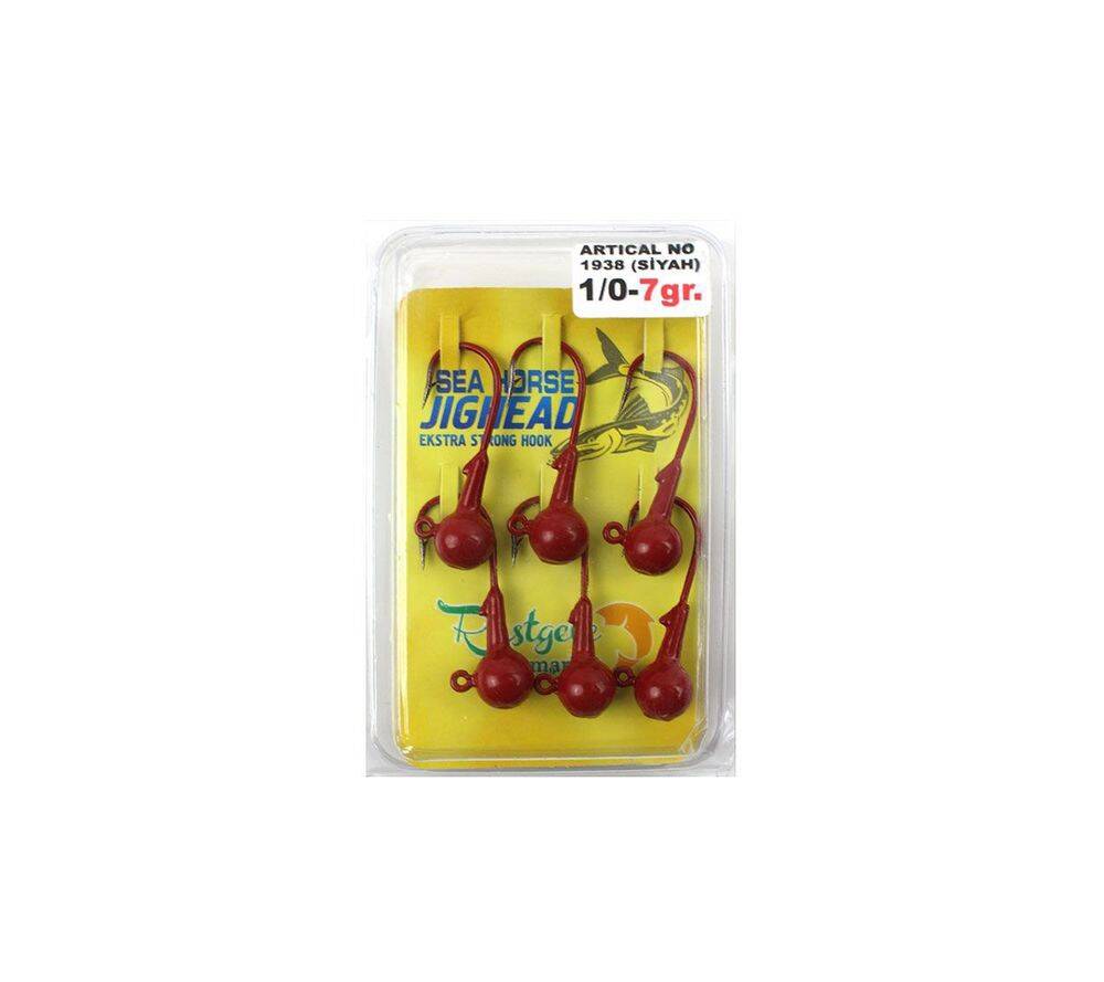 Sea Horse Jighead 10 7 Gr 1938 Bln Kırmızı 6 Pcs - 1