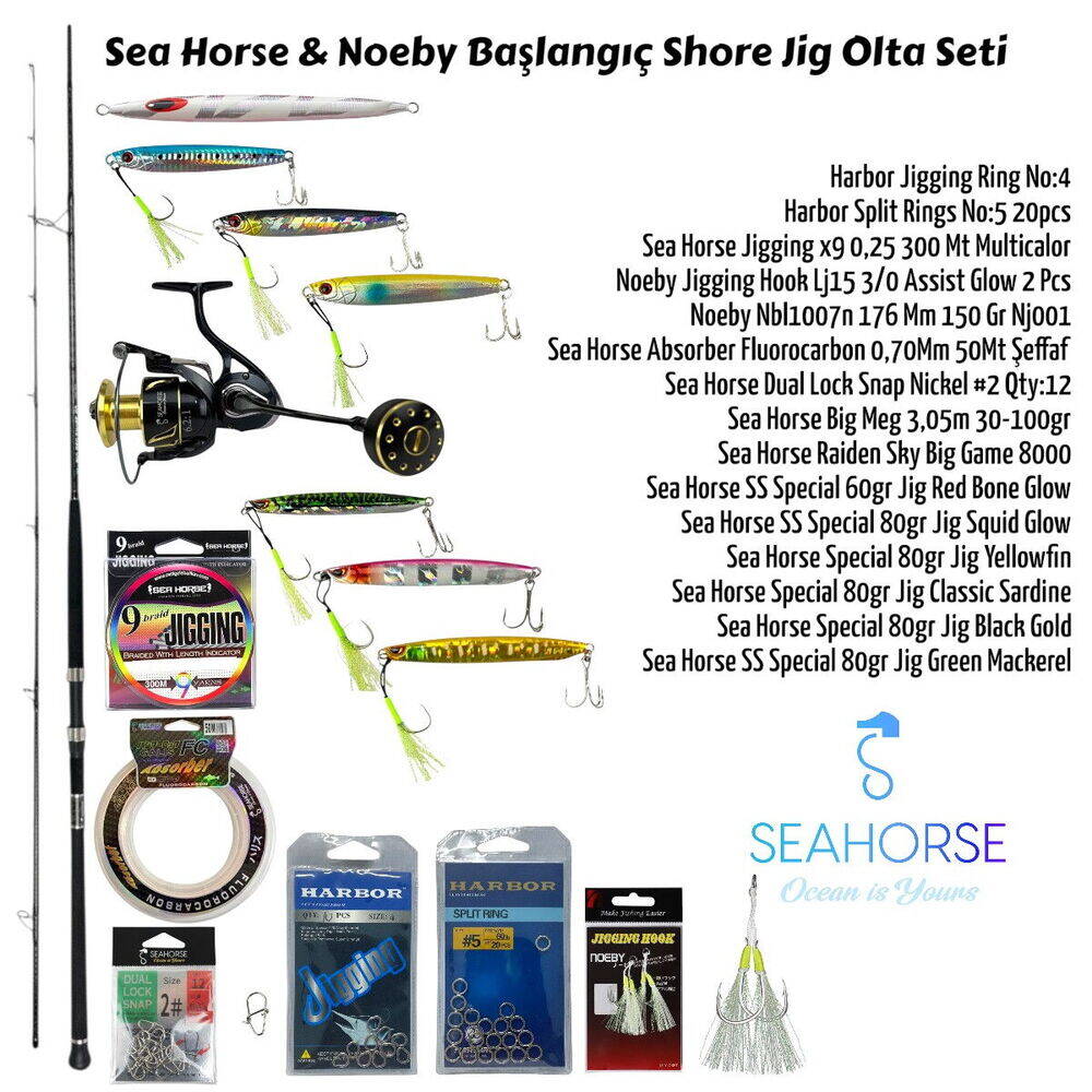 Sea Horse & Noeby Başlangıç Shore Jig Olta Seti - 1