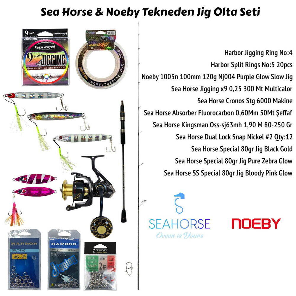 Sea Horse & Noeby Tekneden Jig Olta Seti - 1