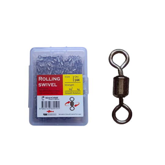 Sea Horse Rolling Swivel Black Nickel 8 Qty144