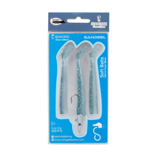 Sea Horse Sandeel 12 Cm 21 Gr 2+1 Blue Pearly - 1