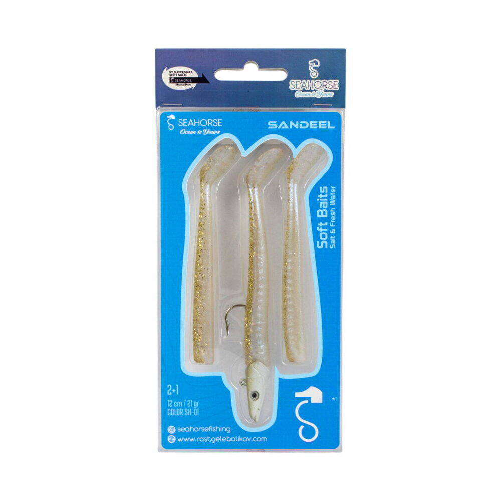 Sea Horse Sandeel 12 Cm 21 Gr 2+1 Gold Pearly - 1