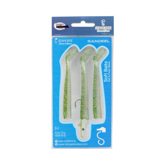 Sea Horse Sandeel 12 Cm 21 Gr 2+1 Green Mackarel - 1