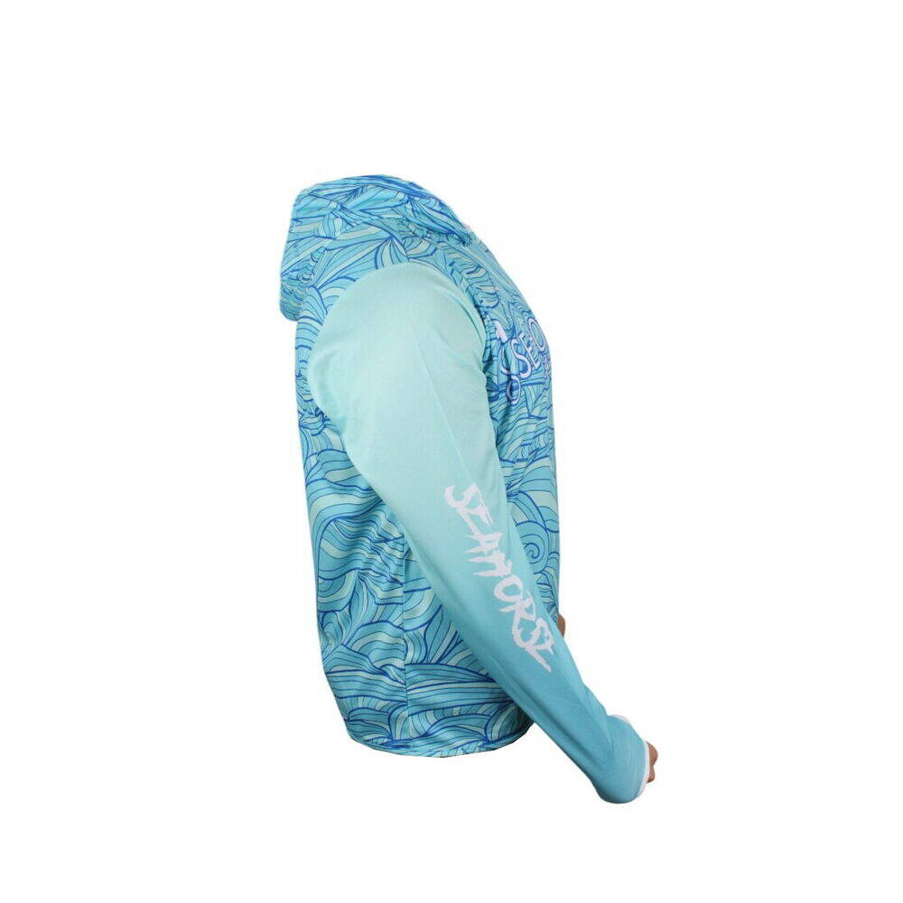 Sea Horse Special Angler Uv T-Shrt Blue Wave 2XL - 2