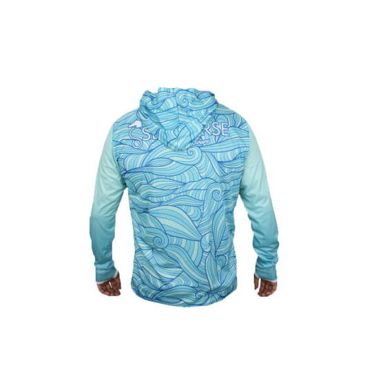 Sea Horse Special Angler Uv T-Shrt Blue Wave 2XL - 4