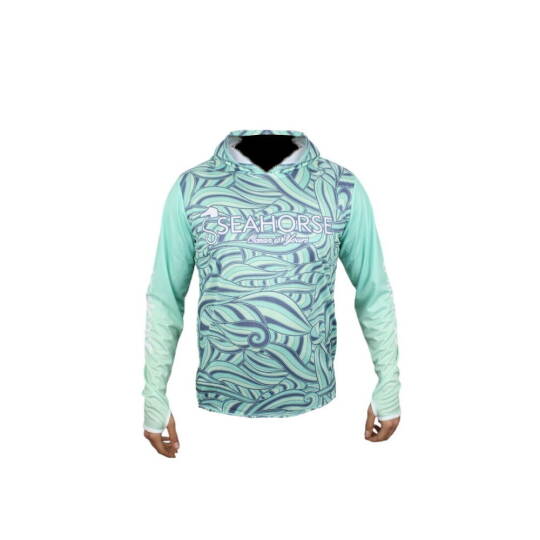 Sea Horse Special Angler Uv T-Shrt Green Wave M - 1