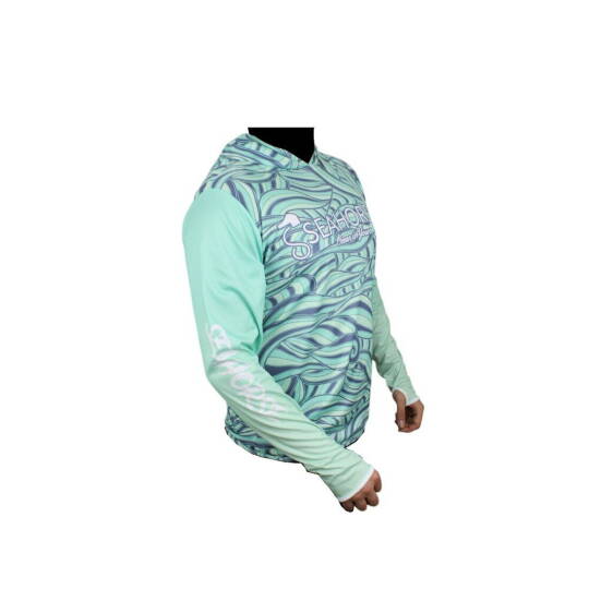 Sea Horse Special Angler Uv T-Shrt Green Wave M - 2