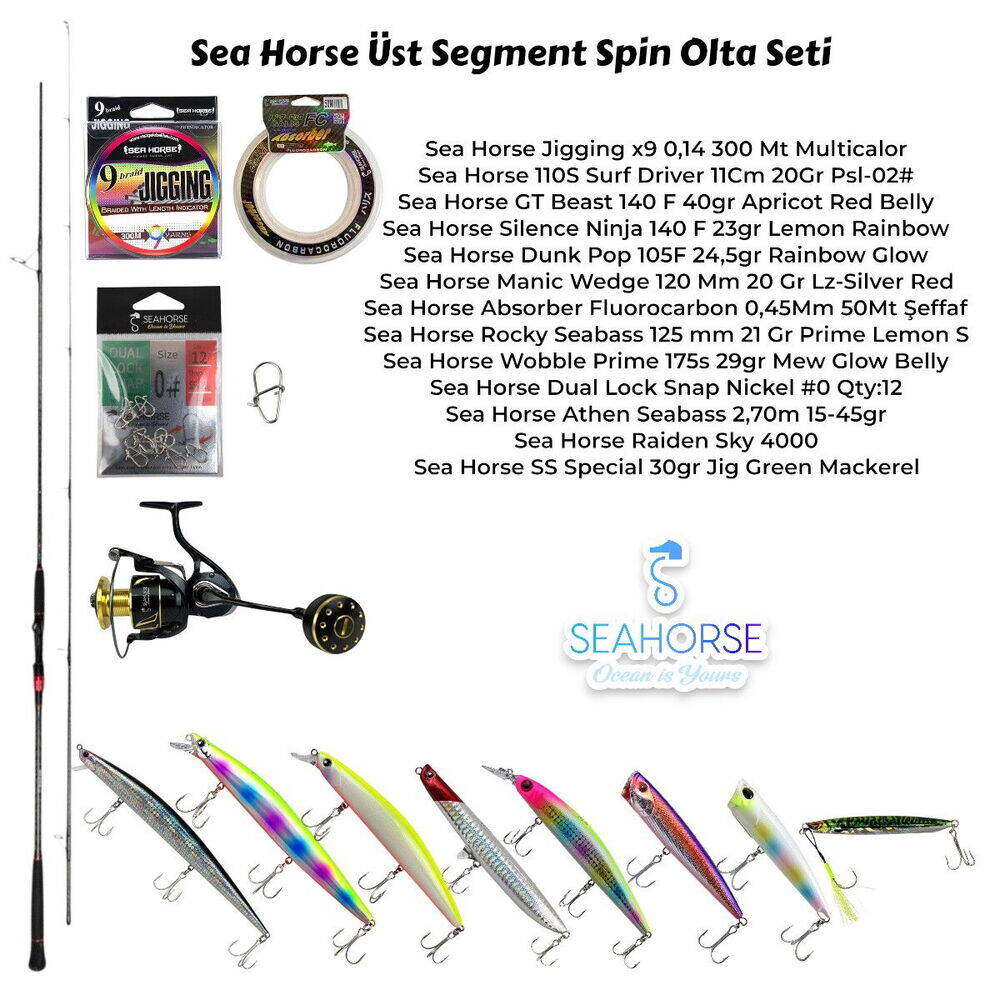 Sea Horse Üst Segment Spin Olta Seti - 1