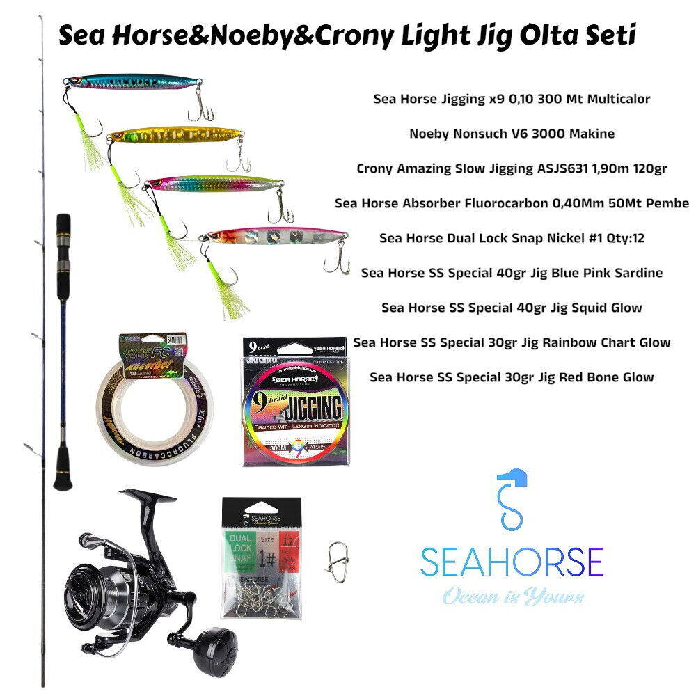 Sea Horse&Noeby&Crony Light Jig Olta Seti - 1