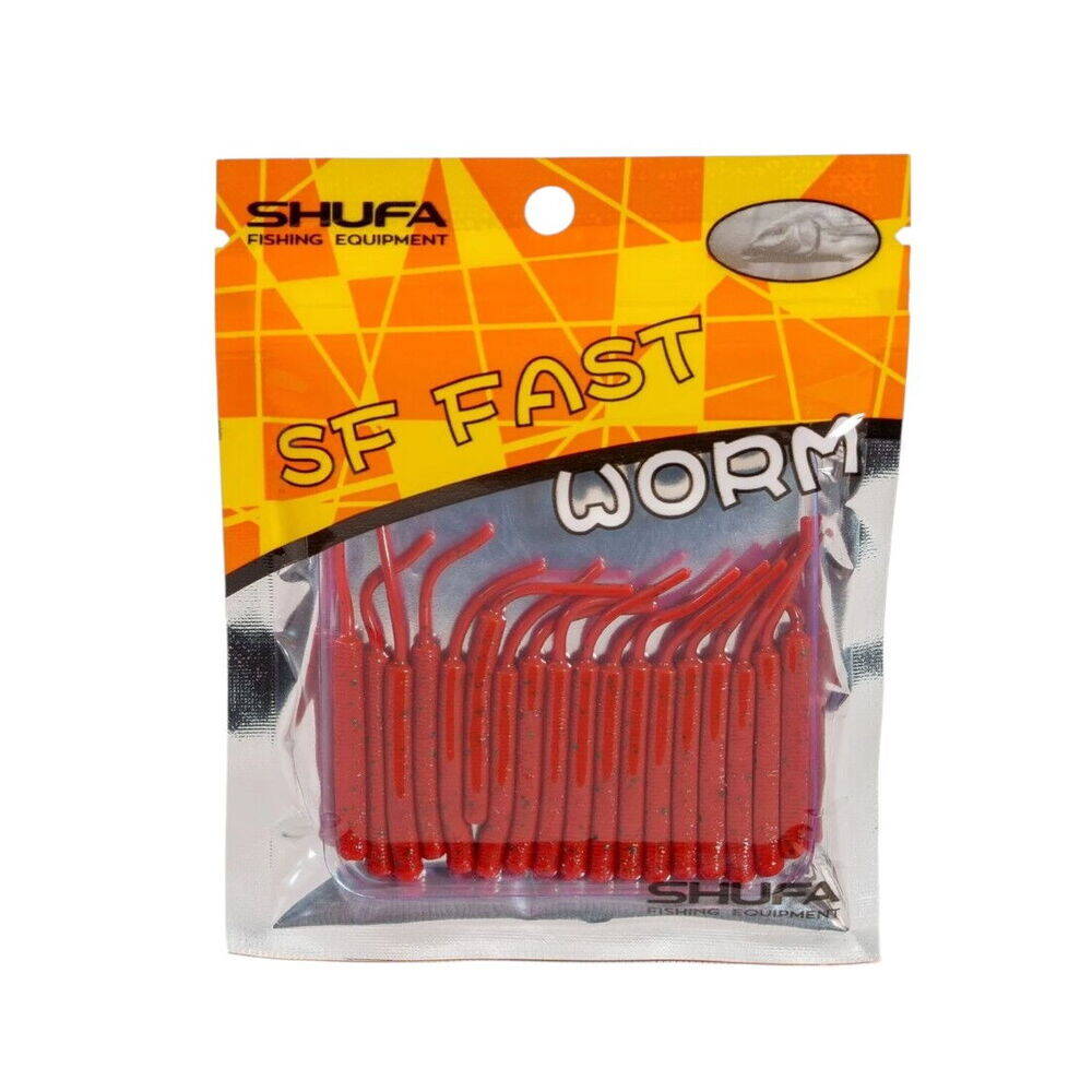 Shufa Fast Worm 5.1 Cm 20 Pcs Bloody - 1