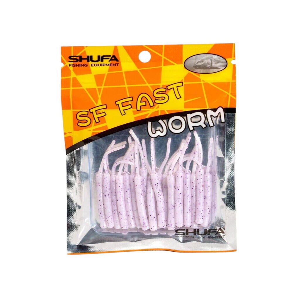 Shufa Fast Worm 5.1 Cm 20 Pcs Glitter White - 1